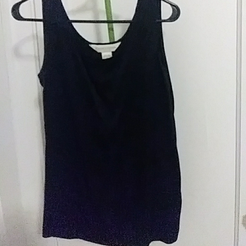 Black silk tank